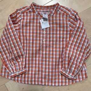 Bonpoint boys cotton button up shirt